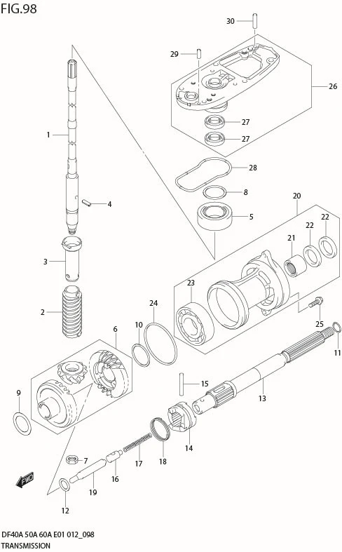 FIG 98  TRANSMISSION (DF40A E1)