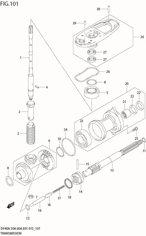 FIG 101 TRANSMISSION (DF50A E1)