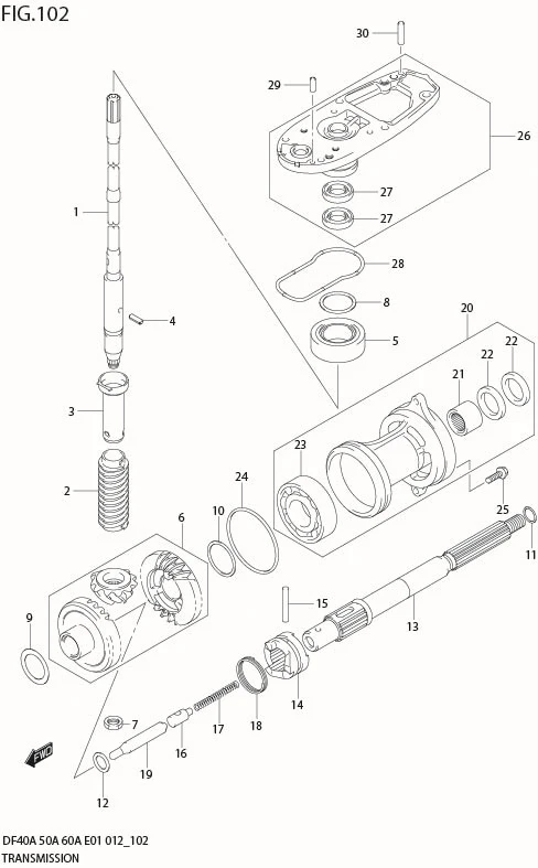 FIG 102 TRANSMISSION (DF50ATH E1)