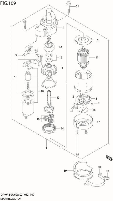 FIG 109 STARTING MOTOR
