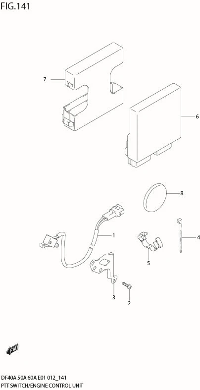 FIG 141 PTT SWITCH / ENGINE CONTROL UNIT (DF60AQH E1)