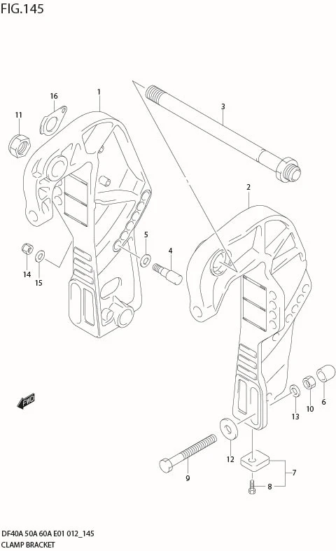 FIG 145 CLAMP BRACKET (DF40A E1)