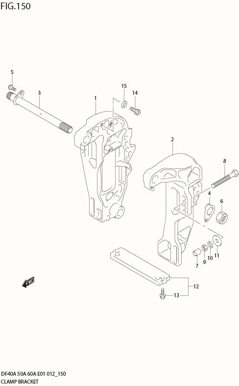 FIG 150 CLAMP BRACKET (DF60A E1)