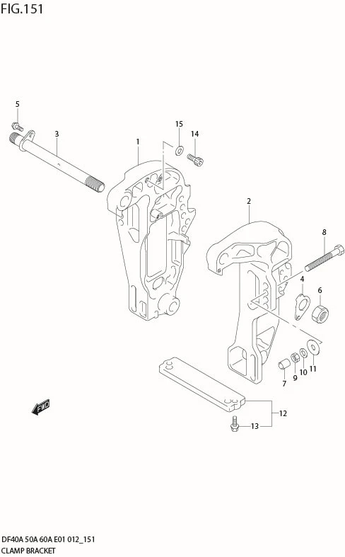 FIG 151 CLAMP BRACKET (DF60A E40)