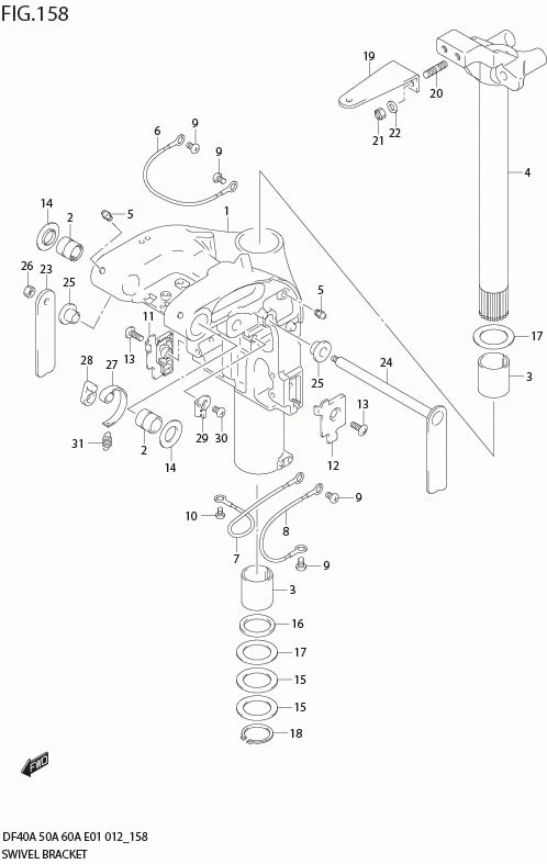 FIG 158 SWIVEL BRACKET (DF40AST E34)