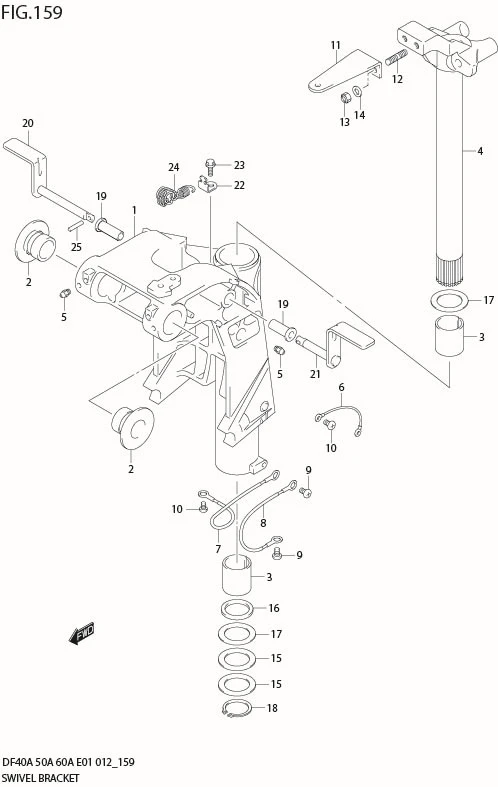 FIG 159 SWIVEL BRACKET (DF50A E1)