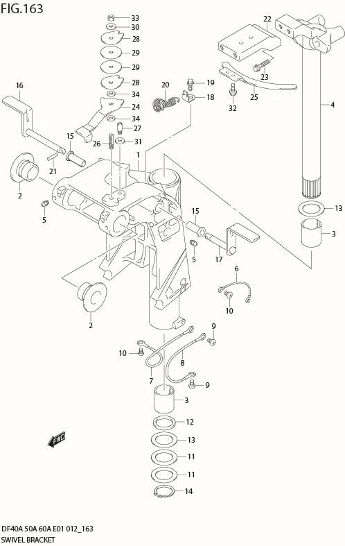 FIG 163 SWIVEL BRACKET (DF60AQH E1)