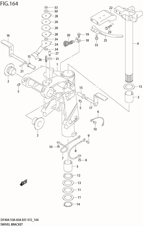 FIG 164 SWIVEL BRACKET (DF60AQH E40)