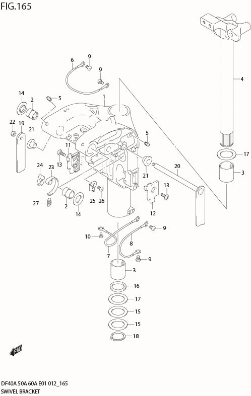 FIG 165 SWIVEL BRACKET (DF60ATH E1)