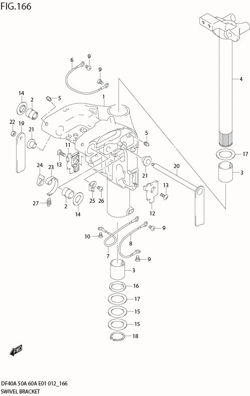 FIG 166 SWIVEL BRACKET (DF60ATH E40)