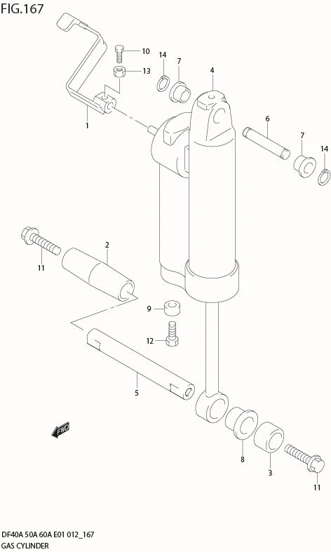 FIG 167 GAS CYLINDER (DF40AQH E1)