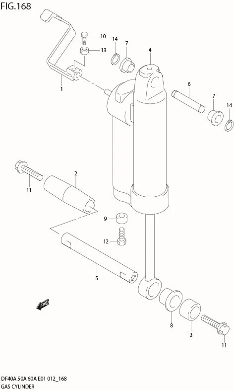 FIG 168 GAS CYLINDER (DF60AQH E1)