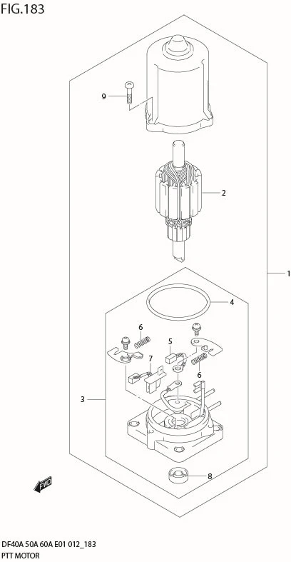 FIG 183 PTT MOTOR (DF60A E40)
