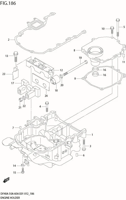 FIG 186 ENGINE HOLDER (DF40A E1)