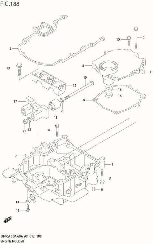 FIG 188 ENGINE HOLDER (DF40AST E34)