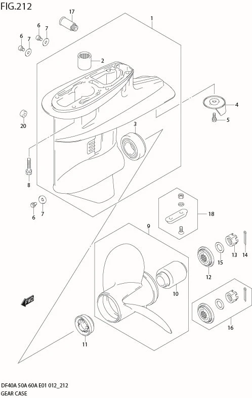 FIG 212 GEAR CASE (DF50ATH E1)