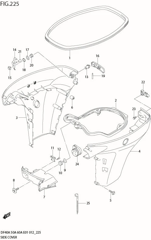 FIG 225 SIDE COVER (DF60A E40)