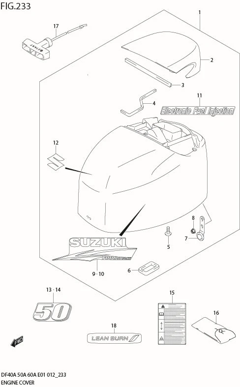 FIG 233 ENGINE COVER (DF50A E1)