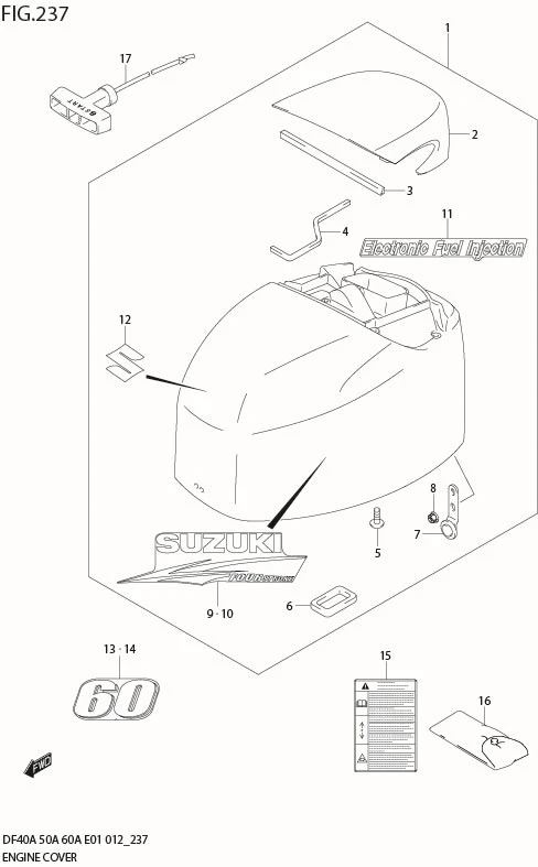 FIG 237 ENGINE COVER (DF60AQH E1)