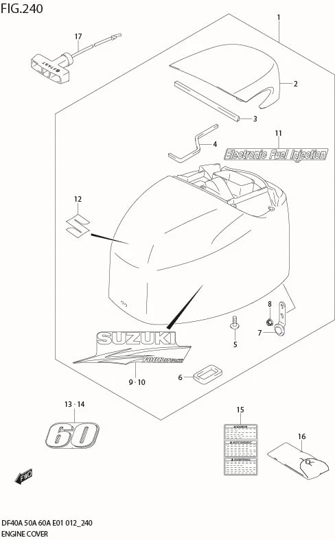 FIG 240 ENGINE COVER (DF60ATH E40)