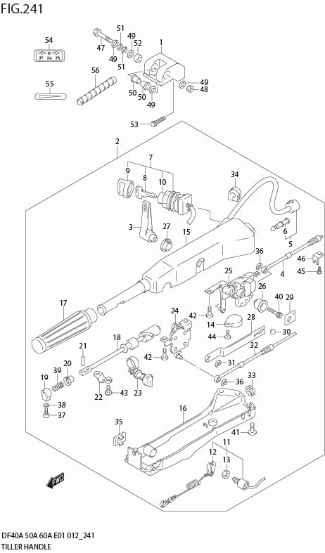 FIG 241 TILLER HANDLE (DF40AQH E1)