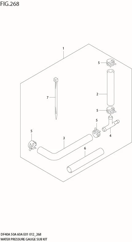 FIG 268 WATER PRESSURE GAUGE SUB KIT (DF50ATH E1)