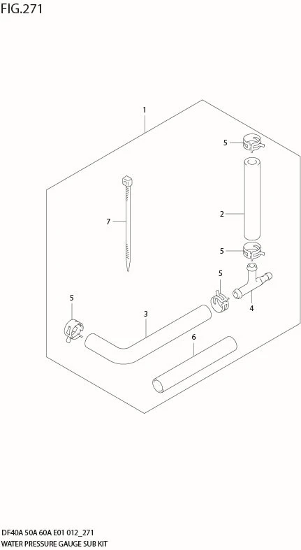 FIG 271 WATER PRESSURE GAUGE SUB KIT (DF60AQH E1)
