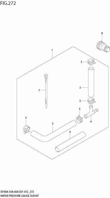 FIG 272 WATER PRESSURE GAUGE SUB KIT (DF60AQH E40)
