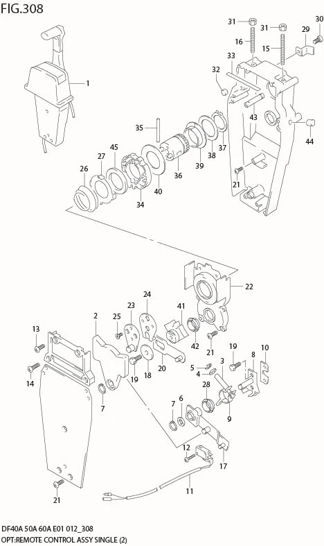 FIG 308 OPT:REMOTE CONTROL ASSY SINGLE(2)