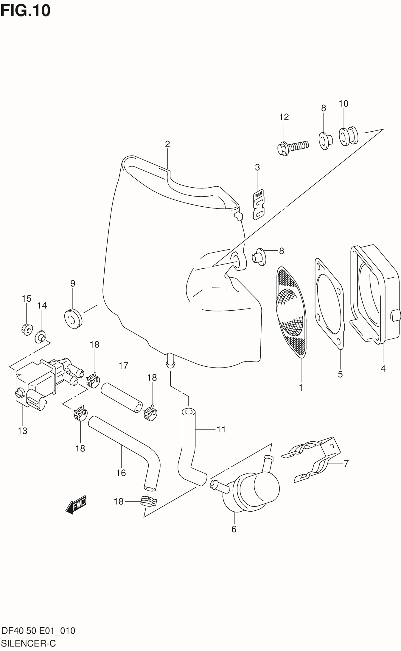 FIG 10  SILENCER (MODEL:01%06)