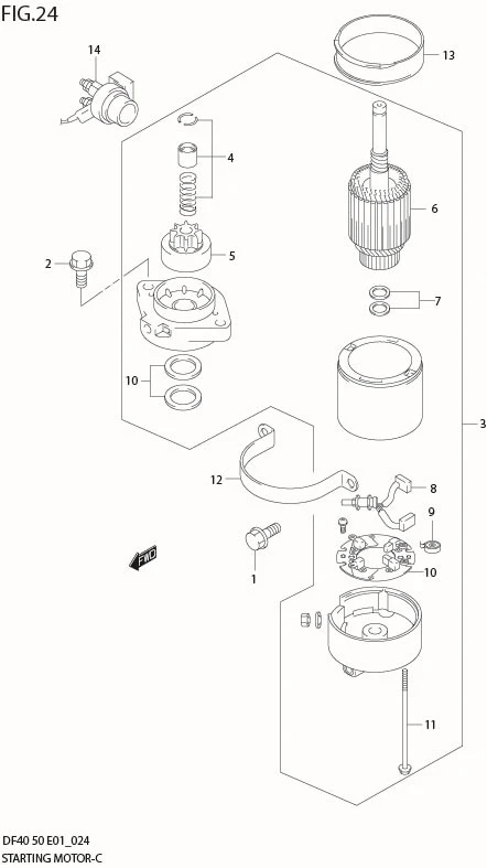 FIG 24  STARTING MOTOR (MODEL:99,00)