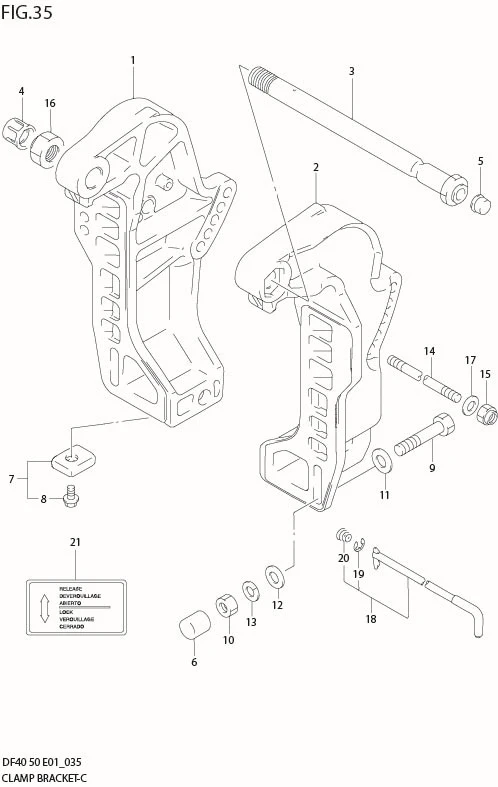 FIG 35  CLAMP BRACKET (MODEL:99,00)