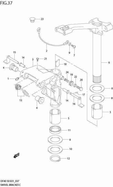 FIG 37  SWIVEL BRACKET (MODEL:99,00)