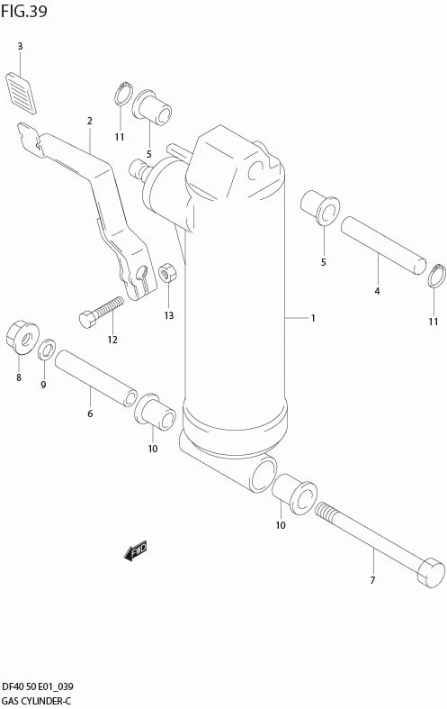 FIG 39  GAS CYLINDER (TYPE:QH,WQH MODEL:99,00)
