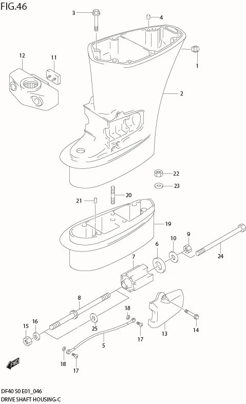 FIG 46  DRIVE SHAFT HOUSING