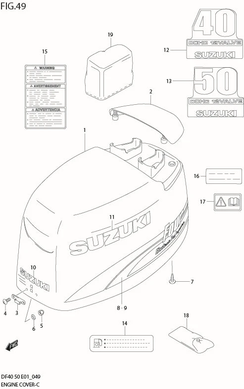 FIG 49  ENGINE COVER (MODEL:99%02)