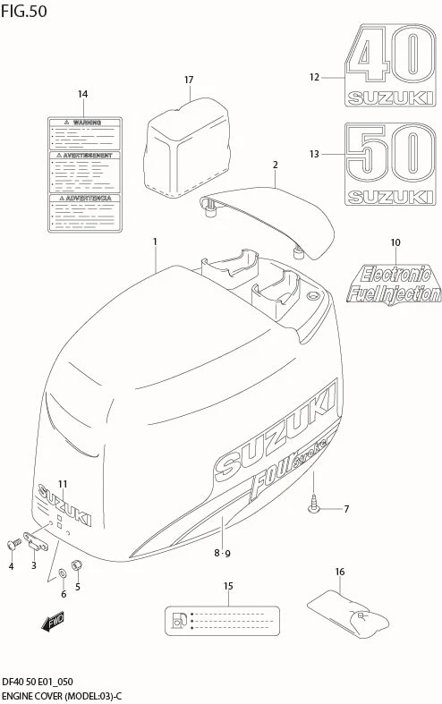 FIG 50  ENGINE COVER (MODEL:03%09)