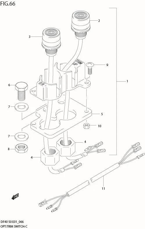 FIG 66  OPT:TRIM SWITCH (MODEL:99%04)