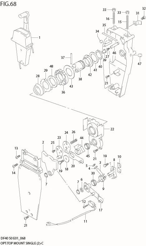 FIG 68  OPT:TOP MOUNT SINGLE (2)(MODEL:05%10)