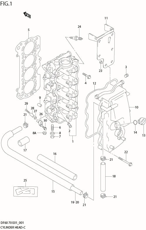 FIG 1   CYLINDER HEAD