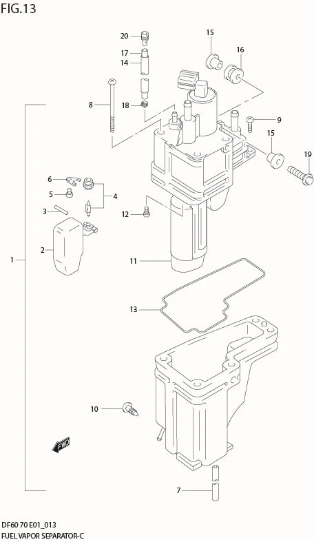 FIG 13  FUEL VAPOR SEPARATOR