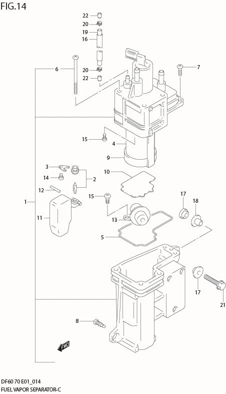 FIG 14  FUEL VAPOR SEPARATOR (*)