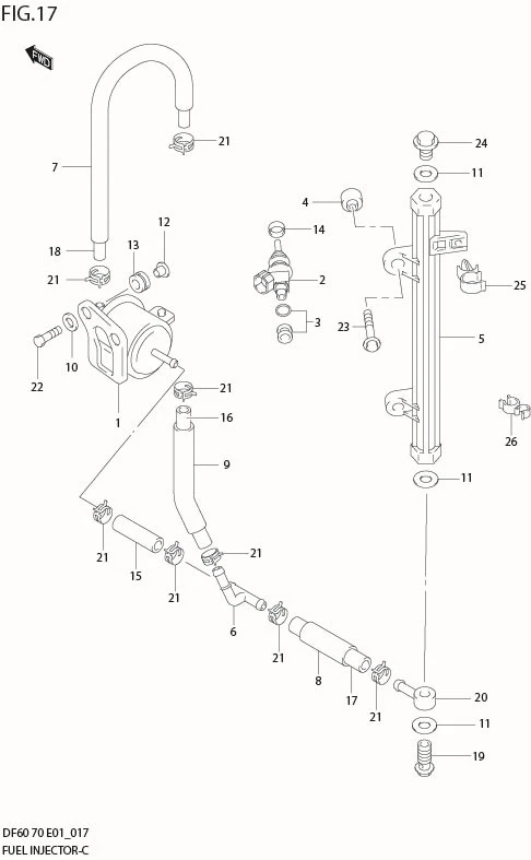FIG 17  FUEL INJECTOR (*)