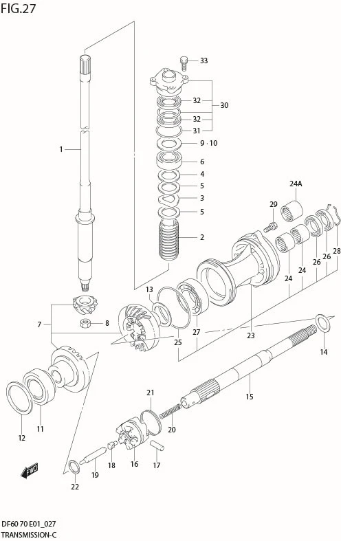 FIG 27  TRANSMISSION (MODEL:01%09)