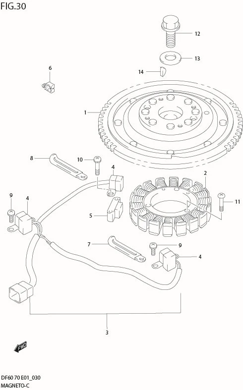 FIG 30  MAGNETO (MODEL:98%00)