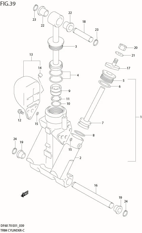 FIG 39  TRIM CYLINDER (MODEL:98%00)