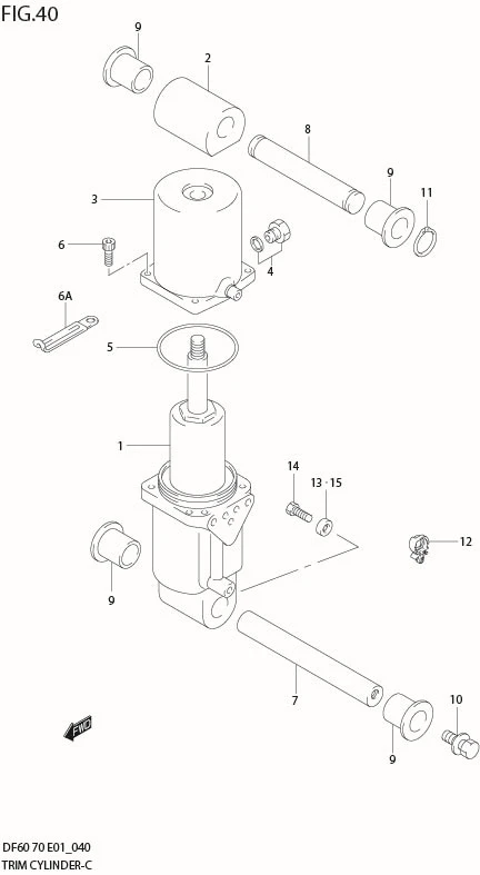 FIG 40  TRIM CYLINDER (MODEL:01%09)