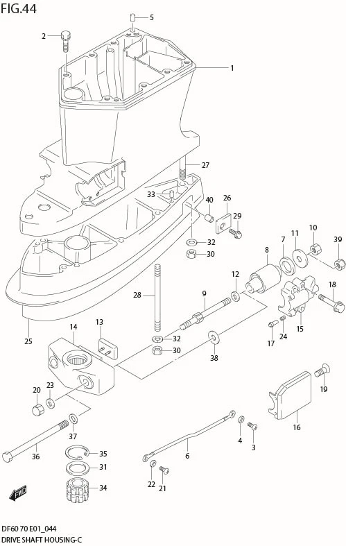 FIG 44  DRIVE SHAFT HOUSING
