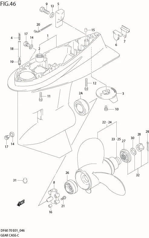 FIG 46  GEAR CASE (MODEL:01%09)