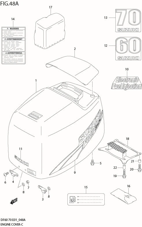 FIG 48A ENGINE COVER (MODEL:03%09)